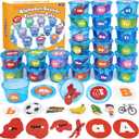 Joyreal Alphabet Learning Toys for Toddlers - 26 Alphabet Soup Sorters with 245 Flash Cards for Early Letter Awareness & Recognition - Fun Education Classroom Supplies Alphabet Sounds Teaching Games