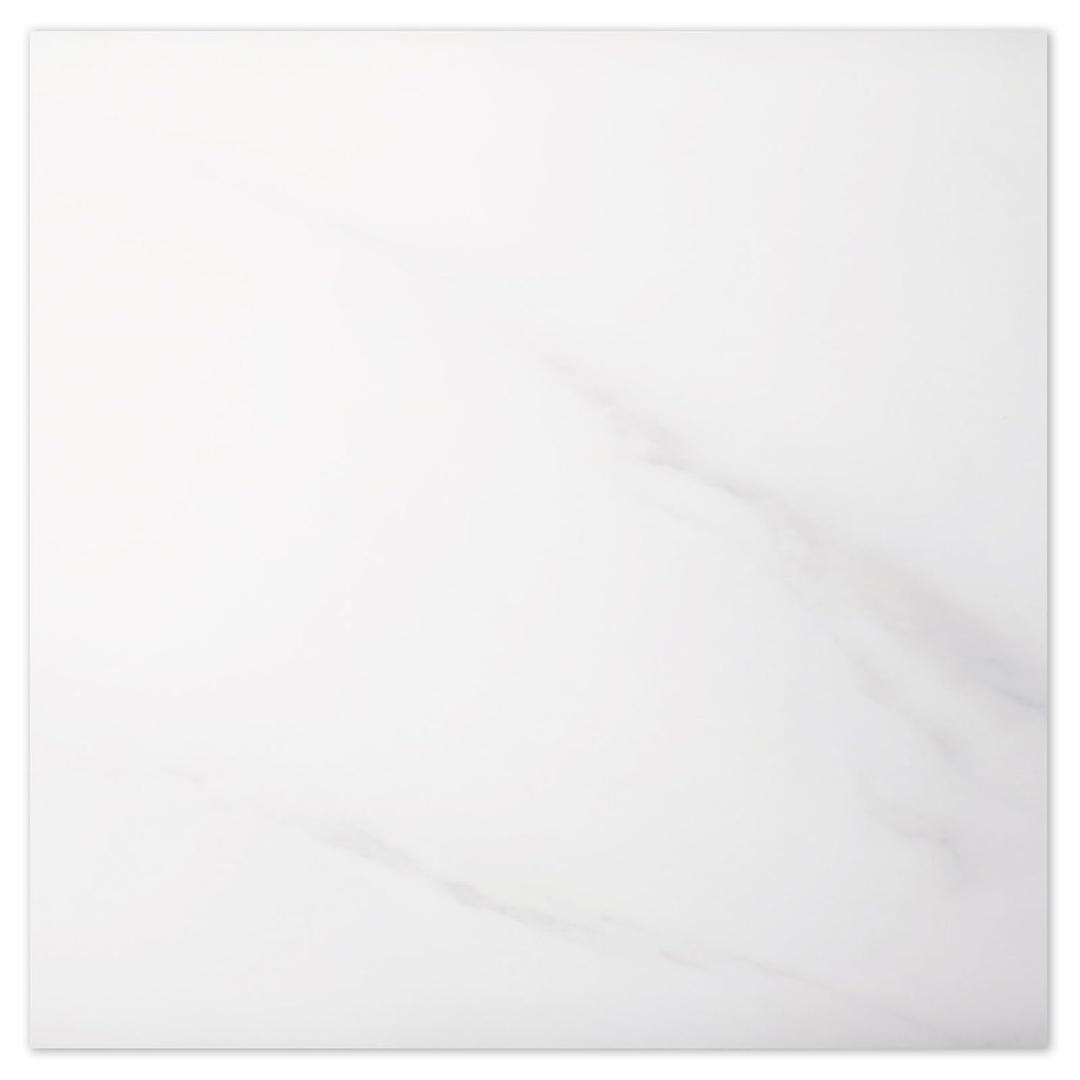 Peel and Stick Floor Tile - 10pcs 12x12'' Marble Glossy White Waterproof Bathroom Tiles