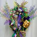 18 Pcs Mardi Gras Decoration Mardi Gras Floral Picks Tree Decorations 17 Inch Carnaval Purple Green and Gold Glitter Berry Stems Artificial Picks and Sprays Decor for Wreaths Centerpieces