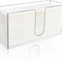 1 Pack Acrylic Paper Towel Holder, Countertop Napkin Dispenser for C-Fold, Multi-Fold & Trifold Paper Towels, 5mm Transparent Acrylic for Kitchen, Bathroom & Restaurant (1)