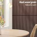 Art3d WPC Wainscoting Panels, 16-Pack 48 x 6 Inch 3D Wall Accents for Interior Wall Decor, Living Room, Bedroom, Walnut