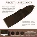GOO GOO Tape in Hair Extensions Human Hair, 4A Chocolate Brown, 16inch 50g 20pcs, Skin Weft Seamless Invisible, Silky Straight with Thick Ends, Remy Human Hair