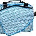 Thorza Pickleball Bag for Women with Paddle Holder, Mesh Side Pocket, Large Inner Storage, Carry Handle, and Adjustable Shoulder Strap, Sports Equipment for Amateurs and Pros (Ligh Blue)