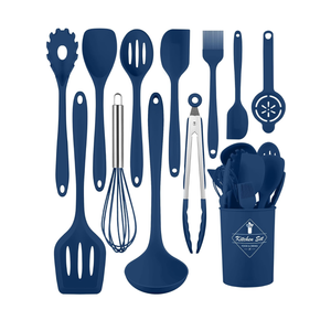 Kitchen Utensils Set-12 Pieces Silicone Cooking Utensils Set (Dishwasher Safe) 392°F Heat Resistant Spatula Set,Kitchen Utensil Set for Nonstick Cookware,Best Kitchen Tools with Holder