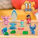 Disney Stitch Collectible Figure Set with Accessories, 11-Pieces, 2-inch Figurines, Collectible Toys, Home Decoration, Kids Toys for Ages 3 Up by Just Play