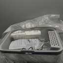 19.6''x13.7''x12'' Enclosure Stainless Steel Litter Box, Sifting Litter Box with Zeolite Litter Pellets 5 LBs, High Sides Metal Litter Pan for High Peeing Cats, Anti-Leakage, Less Tracking