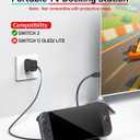 Switch 2 Dock with 60W Charger & HDMI Cable, 4K Portable Docking Station for Nintendo Switch2 Console, Travel TV Connector Stand Base, USB-C Charging Cable, AC Adapter Power Cord, Game Accessories Set