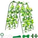 Cucumber Trellis for Raised Bed,U-Shape Garden Trellis for Climbing Plants Outdoor, Metal Arch Vegetables Trellis, Plant Support for Vine (Green, 31.5" Lx21.6 Wx47.2 H-Small)