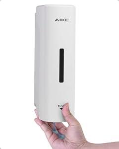 AIKE EasyPush Liquid Wall Mount Soap Dispenser,11.8 fl.oz. for Commercial and Home(White)