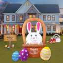 InfleasJoiy 4.5FT Chicken Driving Easter Inflatable Decoration with Built-in LED Lights for Holiday Celebration Decorations for Yards, Lawns and Patios