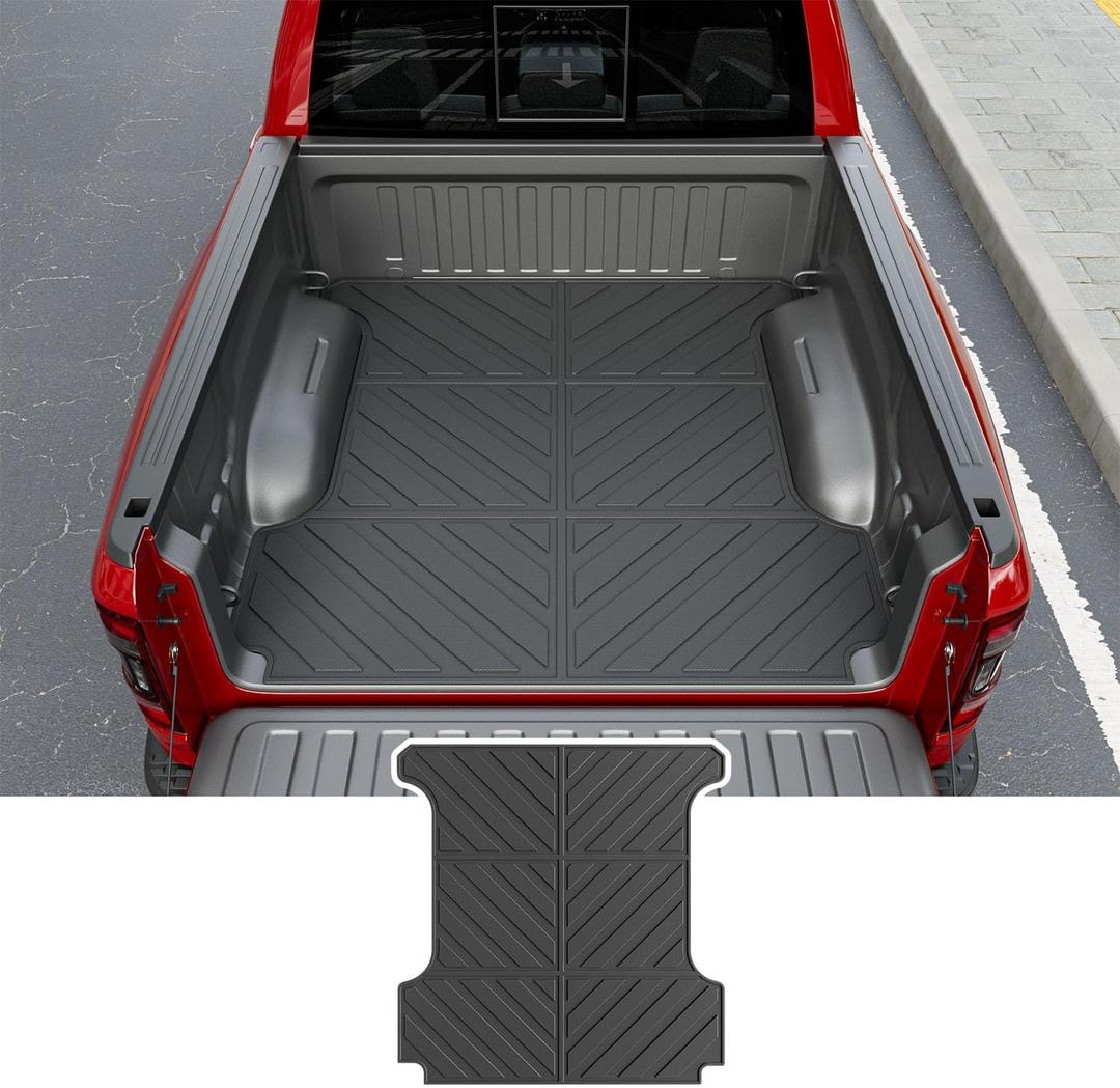 Xipoo Truck Bed Mat Compatible with 2019-2025 Dodge Ram 1500 Bed Mat 5.7 FT TPE Cargo Liner Replacement for 2019-2025 Dodge Ram 1500 Accessories (Upgraded 5.7ft Short Bed Liner)