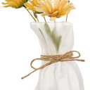 WHJY Glass Purse Vase for Flowers, Glass Bag Vase, Matte Aesthetic Flower Vase Unique Home Décor for Wedding, Dinning, Bookshelf