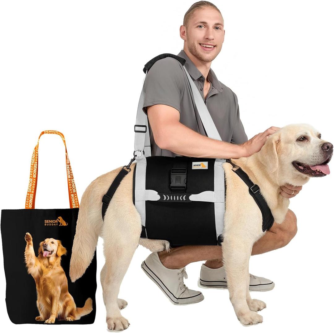 Dog Lift Harness for Large Dogs,Full Body Dog Sling Carrier with Handle,Up to 100 lbs,for Up Stairs/Back Legs Support/Dogs Joint Injuries/Arthritis (XL)