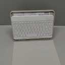 kenke for iPad 11/10th Gen Case with Keyboard 11/10.9 inch 2025 A16/2022, Detachable Wireless Bluetooth Keyboard Case Thin & Light with Built-in Left Side Pencil Holder, White Square Keycaps (Gray)