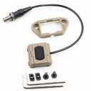 Weapon Light Pressure Switch for M300 M600 ST07 Scout Light Tape Switch Assembly, with 20mm Picatinny Rail Mount and Mlok/Keymod Mount. (SF Plug-Tan)