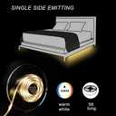 Under Bed Lights Motion Sensor, Motion Activated Bed Lighting, 12V Power Adapter, Dimmable LED Strip Night Light for Bedroom, Stairs, Crib, Cabinet, Warm White - 5FT Single Kit