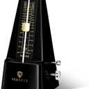 TERENCE Mechanical Metronome for Piano Guitar Violin Bass Drum and Other Musical Instruments Loud Sound and High Precision Track Beat and Tempo, Portable Metronome Gift Teaching for Beginners (Black)