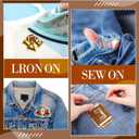 Chunyin 40 Pcs Football Iron on Patches Chenille Embroidered Sports Game Day Self Adhesive Applique Sew DIY Iron on Letter Number Patches for Clothing Repair Hat Jeans Pants Backpacks Bowl Party Gift