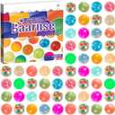 100PCS Colorful Clear Small Bouncy Balls with Gift Box Mixed Colors Bounce Bouncy Balls Party Favors, Carnival Prizes, Birthdays Gift, Easter Gifts (Colorful)