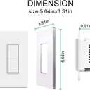 Smart Light Switch, WiFi Smart Double Switch Button, Compatible with Alexa and Google Home, Remote Control with Timing Funtion, No Hub Required,Smart Life APP Provides Control from Anywhere