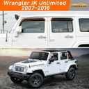 Window Visors Rain Guards FIT 20072018 Wrangler JK Unlimited 4-Door in-Channel Vent Deflectors 4PC Set All-Weather