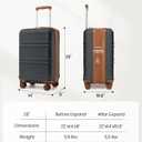 Kono Carry On Luggage 22x14x9 Airline Approved with Spinner Wheels, 20-inch Carry-on