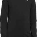 baleaf Boys Thermal Compression Shirts Youth Long Sleeve Fleece Base Layer Soccer Football Cold Gear (Black, XS)