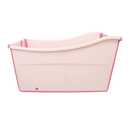 W WEYLAN TEC Freestanding Large Foldable Bath Tub Bathtub for Petite Adult Children Baby Toddler Pink