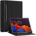 Soke Galaxy Tab S8+/S7 FE/S7 Plus Case with S Pen Holder [SM-X800/X806/T730/T736B/T970/T975] - Shockproof Stand Folio Case for Samsung Tab S8+ 2022/S7 FE 2021/S7 Plus 2020 12.4" Tablet,Black