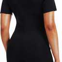 Full Body Sauna Suit for Women Sweat Jumpsuit Weight Loss Waist Trainers Lower Belly Fat Workout Shirt Top SweatSuits 3XL Black