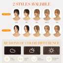 Hairro Human Hair Toppers For Women No Bang Middle Part Side Bangs Hair Clip Wispy Thin Short Wiglet Hairpieces 11 Inches 14g #02 Dark Brown