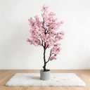 Artificial Pink Cherry Blossom Tree 7 FT Faux Flowering Trees Fake Cherry Blossom Decorative Tree Indoor for Christmas New Year Home Decor