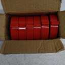 QWORK 2-1/2" NST/NH Plastic Fire Hose Connection Standpipe Cap Fitting and Chain Fire Equipment, Red - 6 Pack Anti Theft FDC Caps