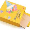 YTJXIbg Birthday Gift Bag Medium Size with Handles &Tissue Paper & Wish Card, 8 Packs 4 Assorted Designs Birthday Bag for Boys Girls.