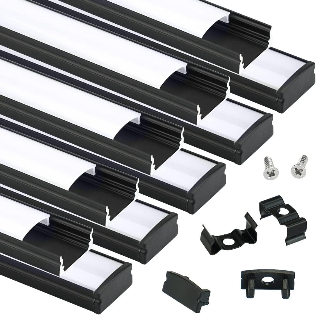 Led strip aluminum channel kit with diffuser 19 inch long, 5 pcs