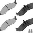 CCIYU D477 Front Ceramic Disc Brake Pads Kit - 4PCS for Jeep Comanche 90-92, Cherokee 90-01, Grand Cherokee 93-98, Wagoneer 90, Wrangler 90-95, 97-06