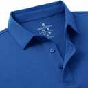 VEBOON Polo Shirts for Men Cotton Blend Moisture-Wicking Lightweight Performance Collared Mens Polo Shirts Shorts Sleeve (L)