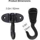 2 Pack Cast Iron Ceiling Hook,Industrial Coat Hook,Chandelier Hooks,Plant Pot Hanger