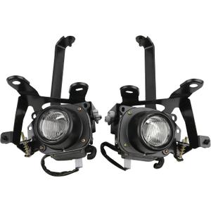 Pair Left & Right Clear Lens Fog Light w/Bulbs Compatible with Toyota 4Runner 1999 2000 2001 2002 Replace 81220-35030, 81210-35050, TO2592110TO2593110