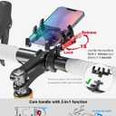 Tiakia Bike Phone Mount Holder, Aluminum Motorcycle Phone Mount, Handlebar Mounted Cell Phone Holder for Bike, 360° Rotation, Universal Bicycle Phone Mount for 4.5-7 Inch Phones