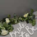 Wooden Bride to Be Sign for Bridal Shower, Bachelorette, Engagement Wedding Party Backdrop Wall Decor, With flowers