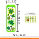 Winlyn 24 Sets St. Patrick's Day Decorations DIY 3D Shamrock Bookmark Craft Kits Blank Foam Bookmarks Lucky Shamrock Four Leaf Clover Stickers for Kids Reading Gifts Classroom Activities Art Projects