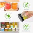 4 oz Glass Mason Jars with Black Lid, 40 Pack Regular Mouth Mini Canning Jars for Caviar, Honey, Jam, Jelly, Body Butters, Spice, DIY Candle