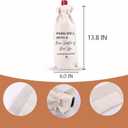 3 x New Job Gifts Liquor Gift Bag For Women Men Retirement Going Away Goodbye Liquor Bags For Liquor Bottles Gifts For Coworkers New Beginnings Funny Burlap Liquor Bags Friend Gifts Creamy White