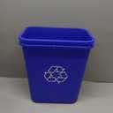 Amazon Basics Rectangular Commercial Office Wastebasket, w/Recycle Logo, 10 Gallon (Pack of 2), Blue (Previously AmazonCommercial Brand)