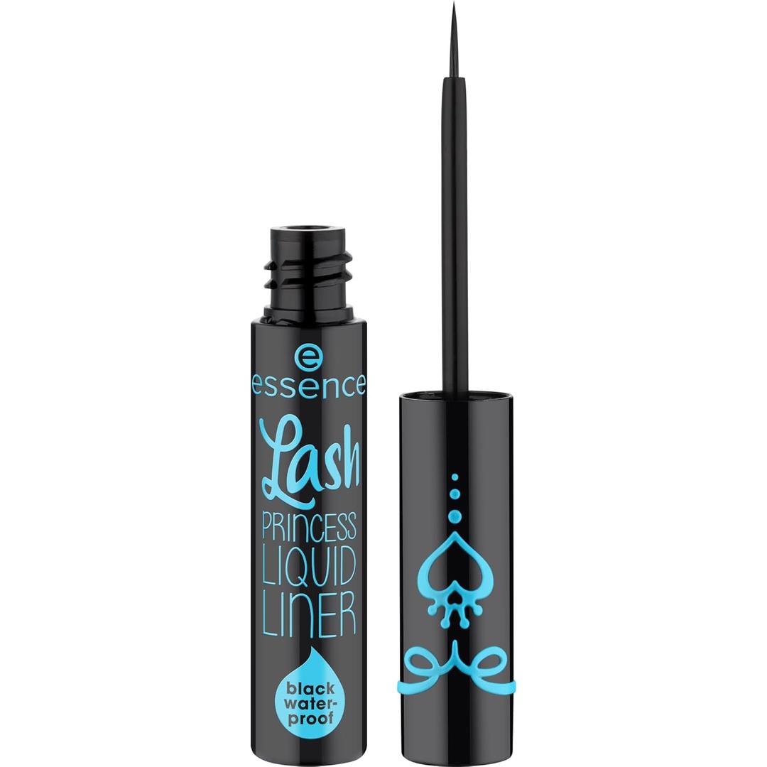 Essence | Lash Princess Liquid Liner Waterproof Black | Smudge Proof, Matte Eyeliner with Ultra-Fine Brush Tip | Vegan & Cruelty Free