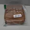 Small Messenger Bag Vegan Leather Crossbody Bag for Women Men, Vintage Cross Body Shoulder Purse with Card Slots (Brown)