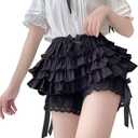 Vibsion Womens Lolita Bloomers Plush Ruffles Pumpkin Pants Bottom Shorts