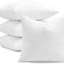 puredown® 24x24 Feather Down Pillow Inserts, Set of 4 Throw Pillow Inserts for Decorative Throw Pillow, Bed, Couch and Home Decor