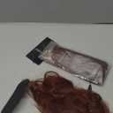 Micro Loop Hair Extensions Straight Human Hair Bulk 50 Strands 1g/Strands Micro Link Human Hair Extension for Women (33# copper brown, 18 Inch(45cm))